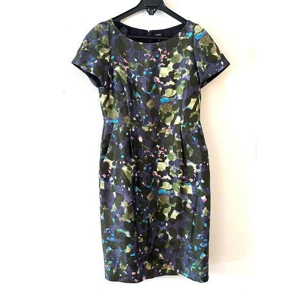J. Crew Dresses & Skirts - J. Crew Abstract Printed Midi Sheath Dress